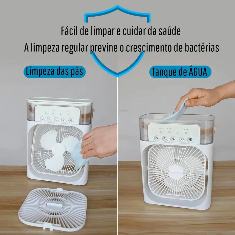 Mini ventilador elétrico cubos de gelo