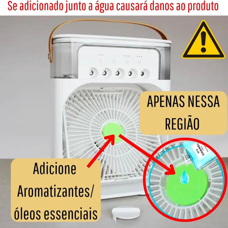 Mini ventilador elétrico cubos de gelo