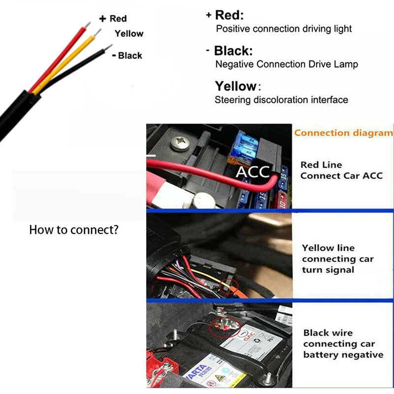 2 pces led drl carro luz