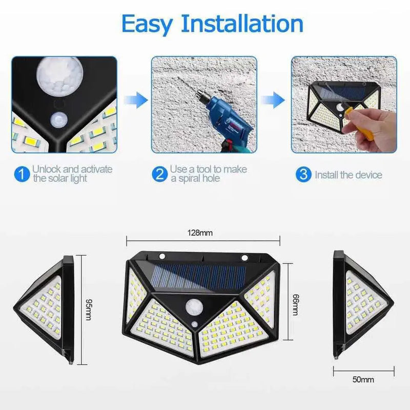 Lâmpada ao ar livre sensor solar